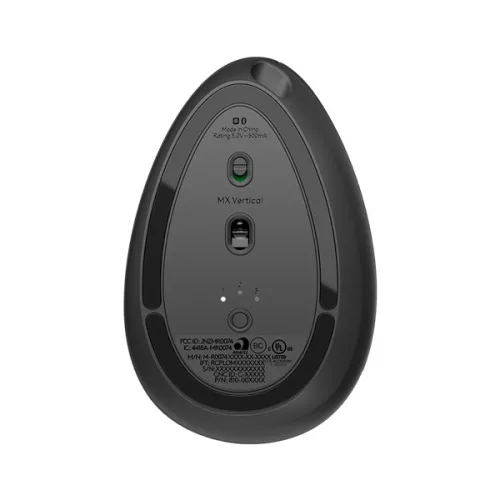 LOGITECH Egér - MX Vertical Ergonomic Bluetooth Optikai, Fekete