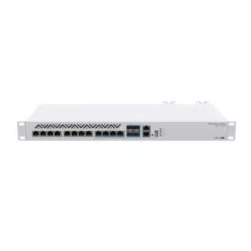   MIKROTIK Cloud Router Switch 1x100Mbps + 8x10Gbps + 4x10Gbps Combo SFP+, Redundáns, Rackes - CRS312-4C+8XG-RM