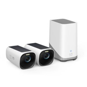   ANKER EUFYCAM3 S330 Biztonsági Kamera Rendszer (2+1) 4K, Beépített Napelem, WiFi-s, vízálló, kültéri - T88713W1