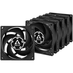   ARCTIC COOLING Rendszerhűtő Ventilátor P8 PWM PST Fekete, 8cm (5-PACK)