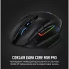 CORSAIR Vezetékes/Vezeték Nélküli Egér Gaming, DARK CORE RGB PRO, 8 programozható gomb, RGB, 18000dpi, fekete