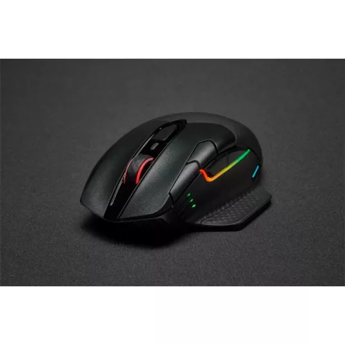 CORSAIR Vezetékes/Vezeték Nélküli Egér Gaming, DARK CORE RGB PRO, 8 programozható gomb, RGB, 18000dpi, fekete
