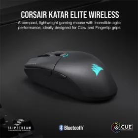   CORSAIR Vezetékes/Vezeték Nélküli Egér Gaming, KATAR ELITE, 6 programozható gomb, RGB Világítás, 26000dpi, fekete