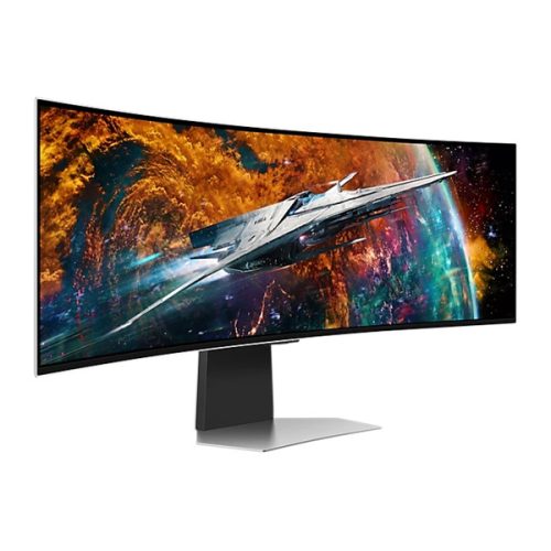 SAMSUNG Ívelt Gaming 240Hz OLED monitor 49" G95SC, 5120x1440, 32:9, 250cd/m2, 0.03ms, HDMI/DP/USB/WiFi/BT, hangszóró