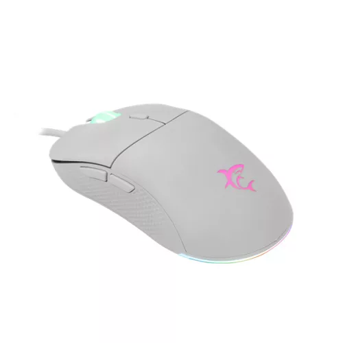 WHITE SHARK BAGDEMAGUS-W, GM-5010W gamer egér, 6D, fehér, 7200 dpi, RGB