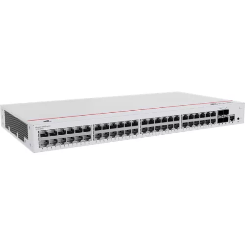 Huawei eKit Switch 48x1000Mbps (380W POE+) + 4x1GE (SFP) + 1konzol port, iStack, Layer2+ managed, Rackes - S310-48P4S