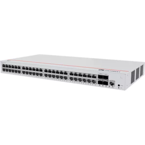 Huawei eKit Switch 48x1000Mbps (380W POE+) + 4x1GE (SFP) + 1konzol port, iStack, Layer2+ managed, Rackes - S310-48P4S