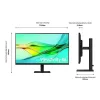 SAMSUNG IPS 100Hz monitor 32" S60UD, 2560x1440, 16:9, 350cd/m2, 5ms, HDMI/DisplayPort/3xUSB/1xUSB-C, Pivot