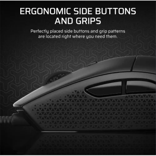 CORSAIR Vezetékes Egér Gaming, M55 Lightwight, 6 programozható gomb, Ultra-könnyű, 16000dpi, fekete