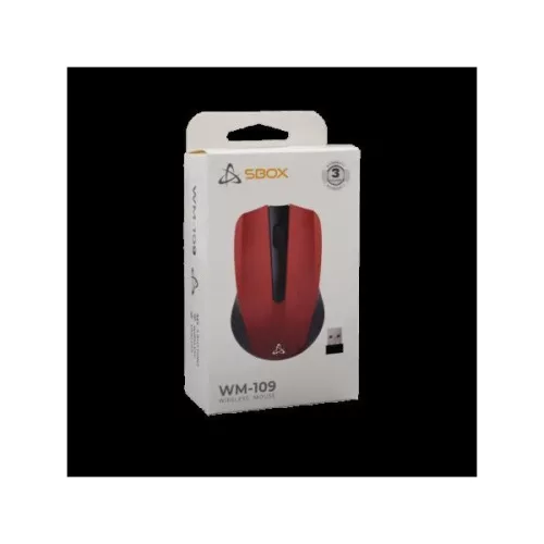 SBOX WM-109R Vezeték nélküli egér 1000 DPI 3D piros