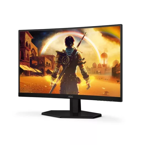 AOC Ívelt Gaming 180Hz monitor 23.6" C24G42E, 1920x1080, 16:9, 250cd/m2, 0,5ms, HDMIx2/DisplayPort, hangszóró