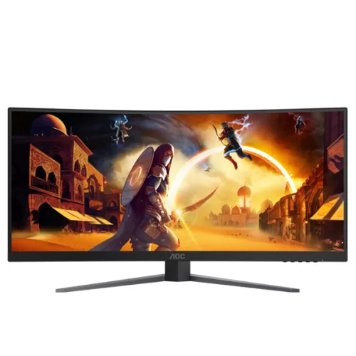 AOC Ívelt Gaming 180Hz Fast VA monitor 34" CU34G4, 3440x1440, 21:9, 300 cd/m2, 0.5 ms, HDMIx2/DisplayPort
