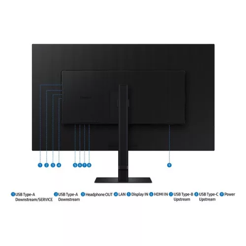 SAMSUNG VA monitor 37" S80UD, 3840x2160, 16:9, 350cd/m2, 5ms, HDMI/DisplayPort/3xUSB/USB-C/LAN
