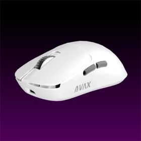   AVAX Vezeték Nélküli Egér - LW03 PRO PAW3395 Tri-mode 8k lightweight Gamer, fehér