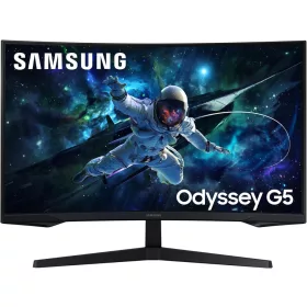   Samsung Odyssey G55C Curved Gaming Monitor, 32 Inch Screen with VA Panel, 2560 x 1440 Pixels, 1000R Radius, HDR10, AMD FreeSync, Refresh Rate 165 Hz, Response Time 1 ms (MPRT)