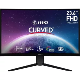  MSI G2422C 23.6 Inch FHD Curved Gaming Monitor - 1500R 1920 x 1080 VA Panel, 180Hz / 1ms, Adaptive Sync - DP 1.2a, HDMI 2.0b CEC