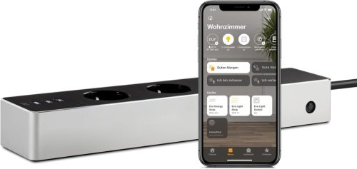 Eve Energy Strip - Smart triple power strip (German brand quality) with consumption measurement, surge protection, TÜV-certified, WiFi (Apple HomeKit)