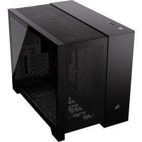   CORSAIR 2500D Airflow mATX PC Case - Without Fan - Dual Chamber Design - Great Cooling Flexibility - Reverse Connection Motherboard Compatible - Black