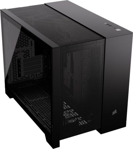 CORSAIR 2500D Airflow mATX PC Case - Without Fan - Dual Chamber Design - Great Cooling Flexibility - Reverse Connection Motherboard Compatible - Black
