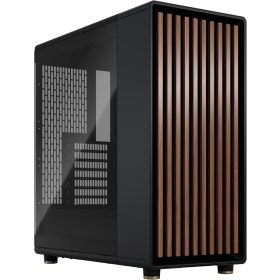   Fractal Design North Charcoal Black Tempered Glass Dark - Wood Walnut front - Glass side panel 