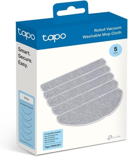 TP-LINK Tapo Rva301 Robot Porszívó Mosható Felmosó kendő csomag