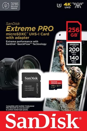 SanDisk Extreme Pro microSDXC 256GB (SDSQXCD-256G-GN6MA)