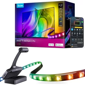   Govee TV háttérvilágítás 3 Pro HDR hármas kamerával, 3,6 m-es 5 az 1-ben RGBWWIC TV LED szalag 75-85 " tévékhez