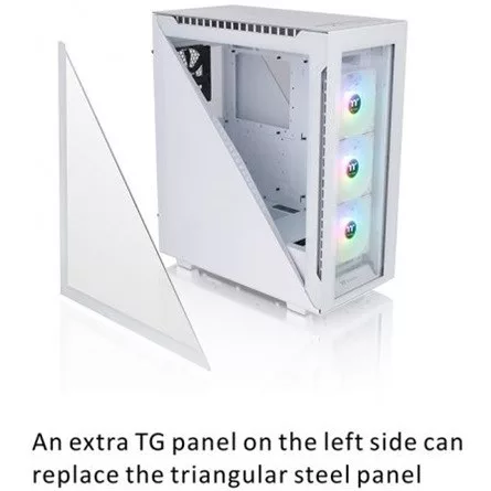 Thermaltake Divider 500 TG Snow ARGB táp nélküli ablakos MT Mini Tower számítógépház fehér