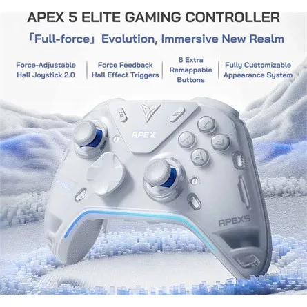 Flydigi Apex 5 Bluetooth / USB / vezeték nélküli gamepad játékvezérlő szürke