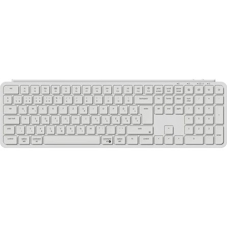 Keychron B6 Pro Bluetooth / vezeték nélküli / USB magyar Scissor Switch mechanikus billentyűzet fehér