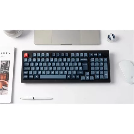 Keychron V5 Max Bluetooth / vezeték nélküli magyar Gateron Jupiter Red mechanikus billentyűzet fekete