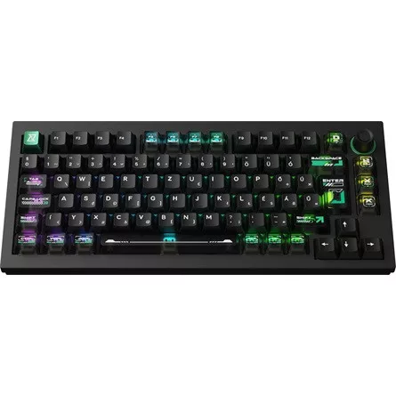 Keychron Lemokey L5 HE USB magyar gaming Lemokey Lime Magnetic mechanikus billentyűzet fekete (Bontott!)