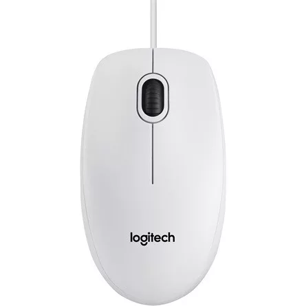 Logitech B100 USB optikai egér fehér