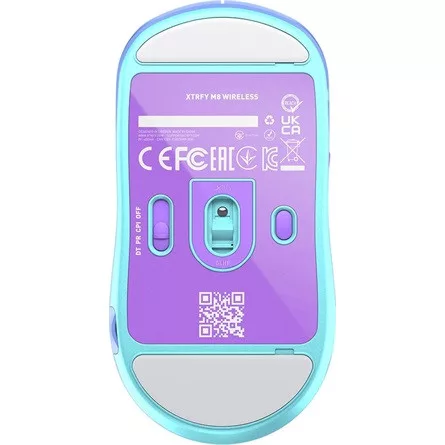 Xtrfy M8 optikai USB / vezeték nélküli gaming egér frosty purple