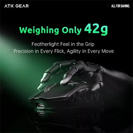 ATK Fierce X 8K optikai USB / vezeték nélküli gaming egér fehér