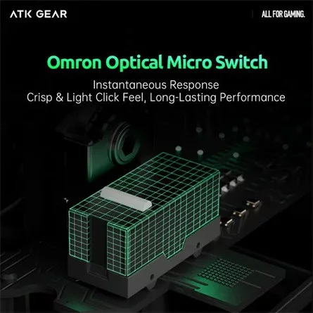 ATK Fierce X 8K optikai USB / vezeték nélküli gaming egér ezüst-szürke