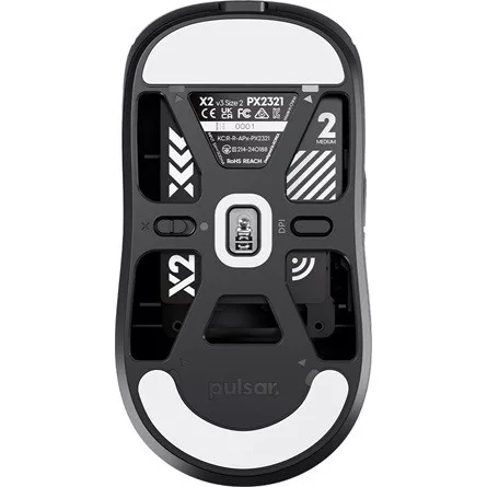 Pulsar X2 v3 Size2 optikai vezeték nélküli gaming egér fekete