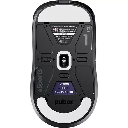 Pulsar X2 v3 eS Mini optikai vezeték nélküli gaming egér fekete