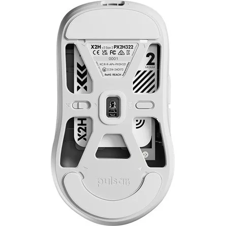 Pulsar X2H v3 Medium optikai vezeték nélküli gaming egér fehér