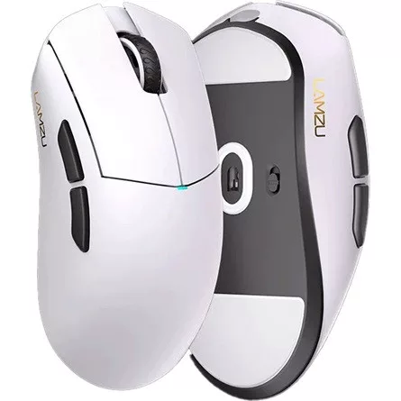 LAMZU PARO Aurora optikai vezeték nélküli gaming egér fehér + 8K adapter