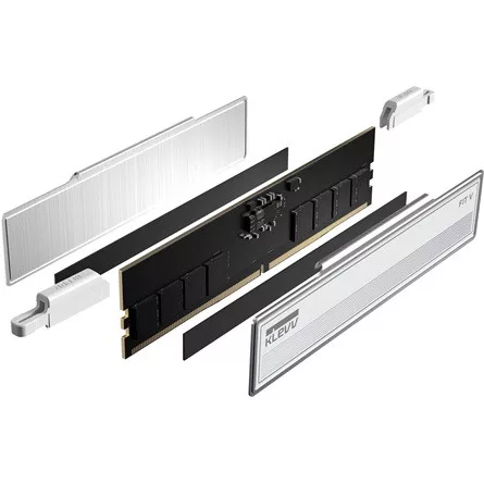 KLEVV FIT V 32GB 6400MT/s DDR5 memória CL30 Kit of 2 AMD-re optimalizált fehér