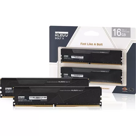 KLEVV BOLT X 32GB 3200MT/s DDR4 memória CL16 Kit of 2 fekete