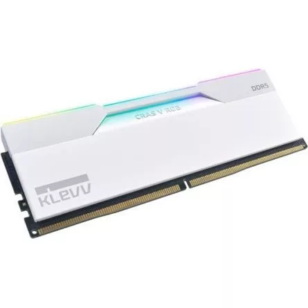 KLEVV CRAS V 32GB 6000MT/s DDR5 memória CL30 Kit of 2 AMD-re optimalizált fehér RGB