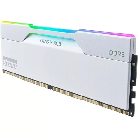 KLEVV CRAS V 32GB 6000MT/s DDR5 memória CL30 Kit of 2 AMD-re optimalizált fehér RGB