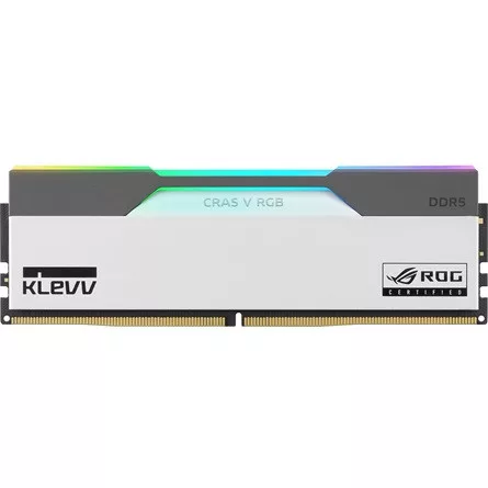 KLEVV CRAS V ROG 32GB 6200MT/s DDR5 memória CL30 Kit of 2 fehér-szürke RGB