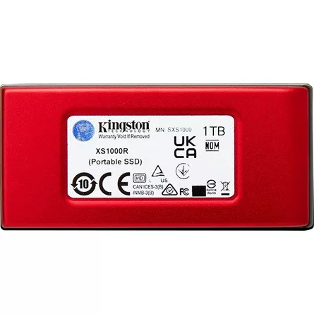 Kingston XS1000 2TB USB-C 3.2 Gen2 külső SSD piros