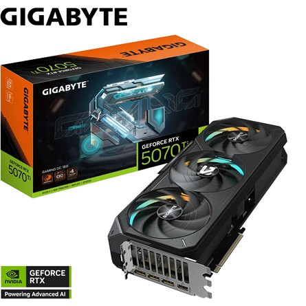 Gigabyte GeForce RTX 5070 Ti Gaming OC 16GB GDDR7 256-bit grafikus kártya