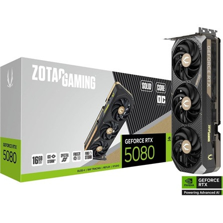 Zotac GeForce RTX 5080 Solid Core OC 16GB GDDR7 256-bit grafikus kártya