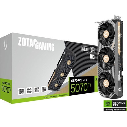 Zotac GeForce RTX 5070 Ti Solid OC 16GB GDDR7 256-bit grafikus kártya
